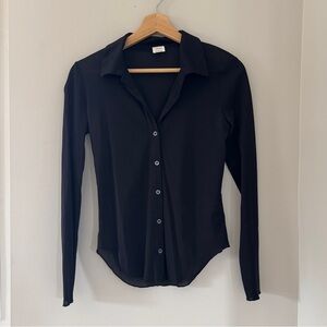 ARITZIA Wilfred semi-sheer button top